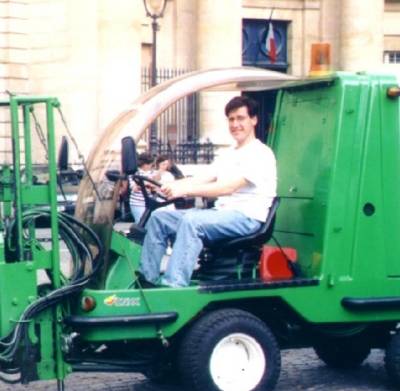 Ron on a Street Cleaner