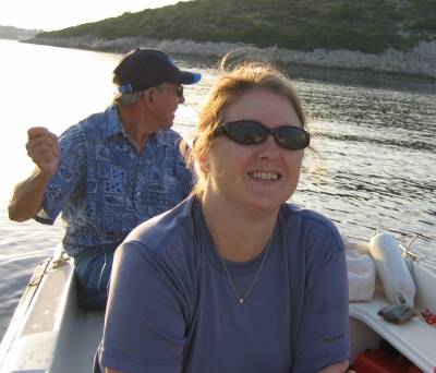 Amber, Frank, Sue fishing